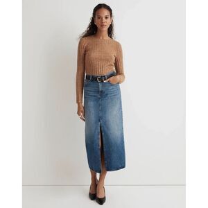 Madewell Womens Denim Mid-Rise Maxi Skirt in Pratt Wash‎ Size 28